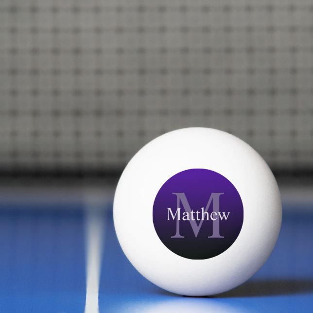 Pelota De Ping Pong Negro morado personalizado (Neto)