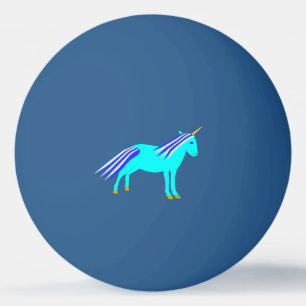 Pelota De Ping Pong Niño azul lindo Unicorn