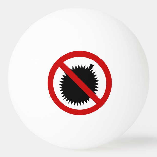 Pelota De Ping Pong NO Fruta tropical duriana ⚠ Rótulo tailandés ⚠ (Anverso)