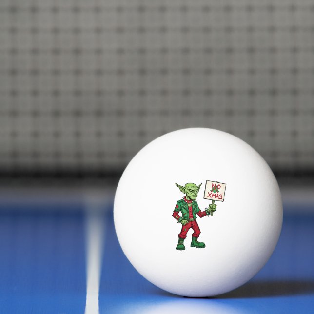 Pelota De Ping Pong No Navidad – Estilo Alien Rebelde (Neto)