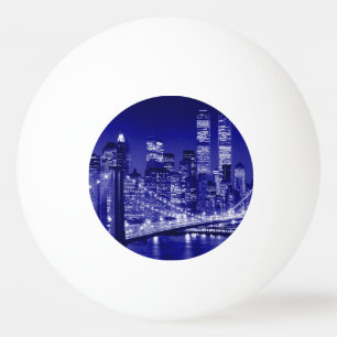 Pelota De Ping Pong Noche azul de Nueva York