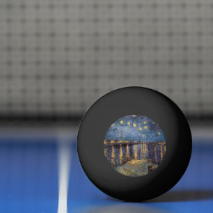 Pelota De Ping Pong Noche estrellada sobre el río Ródano por Vincent V