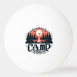 Pelota De Ping Pong Noches de fuego en medio de bosques de pino