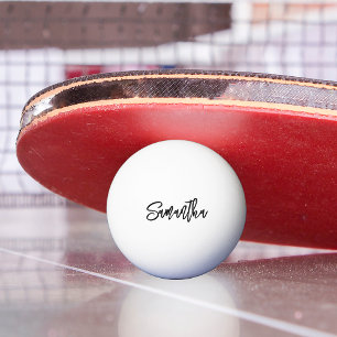 Pelota De Ping Pong Nombre de monograma de guión moderno personalizado