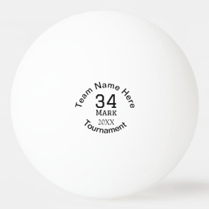 Pelota De Ping Pong Nombre del equipo aquí añadir nombre torneo año te