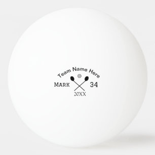 Pelota De Ping Pong Nombre del equipo aquí añadir número de nombre bol