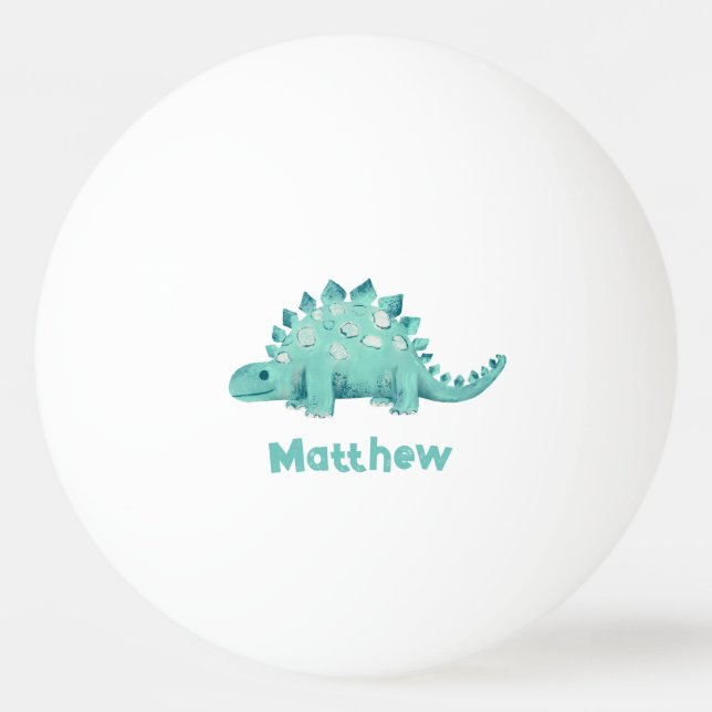 Pelota De Ping Pong Nombre del estegosaurio de dinosaurio (Anverso)