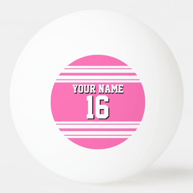 Pelota De Ping Pong Nombre del número de Personalizado de Jersey del e (Anverso)