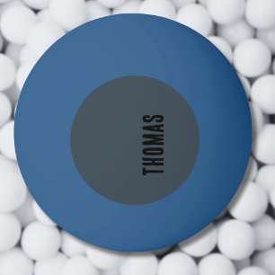 Pelota De Ping Pong Nombre Minimalista personalizado de Gris carbonero
