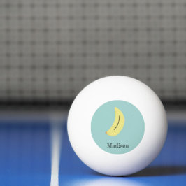 Pelota De Ping Pong Nombre personalizado de banana pintada en azul