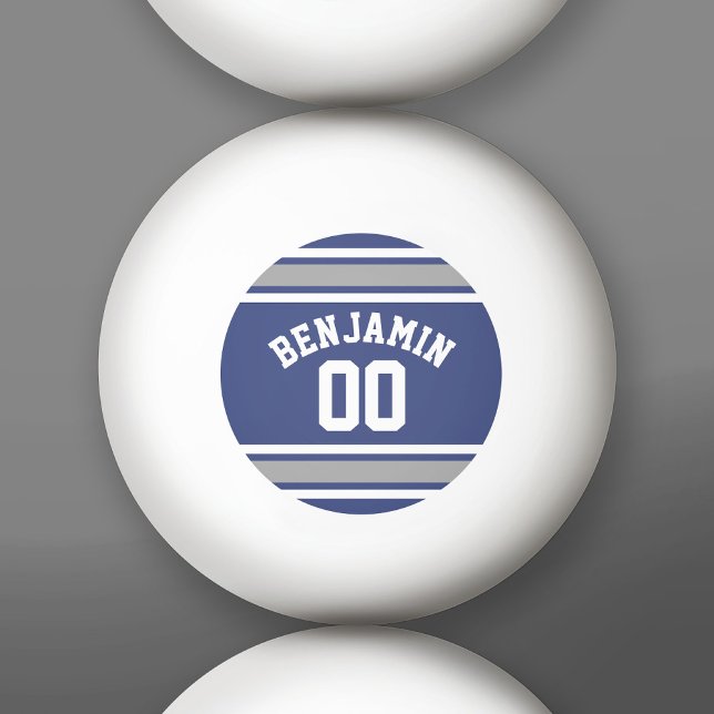 Pelota De Ping Pong Nombre personalizado de Jersey para Deportes Azule (Custom Ping Pong Balls)
