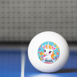 Pelota De Ping Pong Nombre personalizado de mariposa de unicornio de b