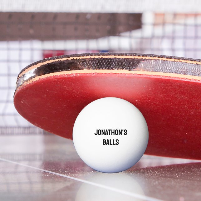 Pelota De Ping Pong Nombre personalizado Monograma divertido (Subido por el creador)