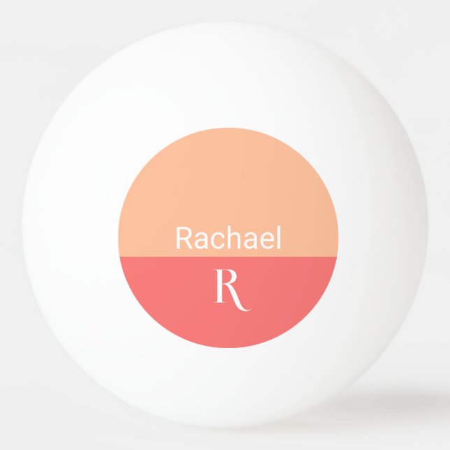 Pelota De Ping Pong Nombre simple de monograma para la aplicación (Anverso)