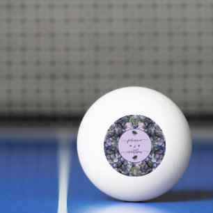 Pelota De Ping Pong Nombres de parejas clásicas con flores negras temp