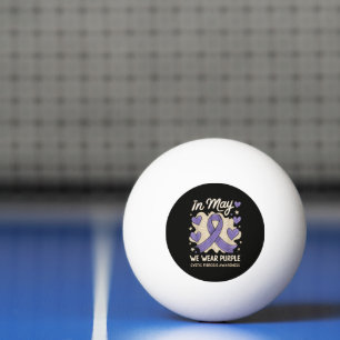 Pelota De Ping Pong Nosotros Vestimos Morado Conciencia de Fibrosis Qu