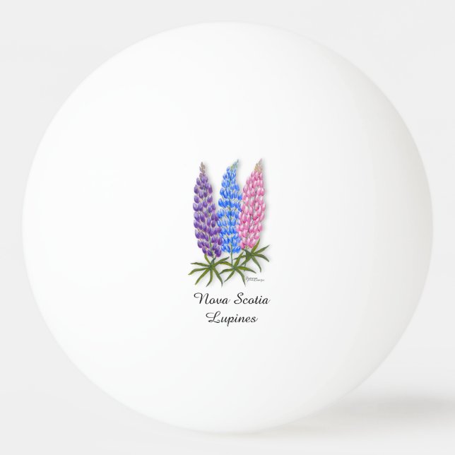Pelota De Ping Pong Nova Scotia Lupines (Anverso)