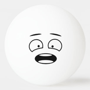 Pelota De Ping Pong Novedad divertida Emoji cara asustado