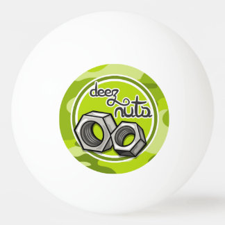 Pelota De Ping Pong Nueces divertidas; camo verde brillante, camuflaje