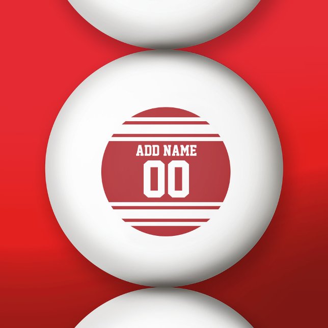 Pelota De Ping Pong Número de nombre personalizado de Jersey para Depo (Custom Ping Pong Balls)