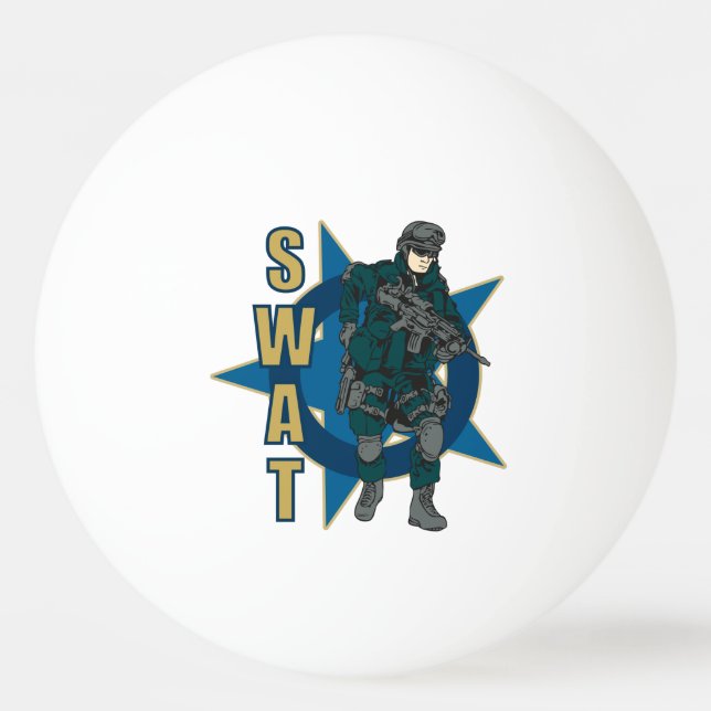 Pelota De Ping Pong Oficial de policía del SWAT (Anverso)