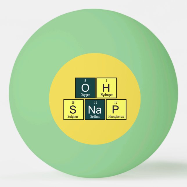 Pelota De Ping Pong Oh químico divertido del profesor de la química (Anverso)