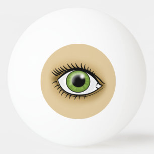 Pelota De Ping Pong Ojo verde solar