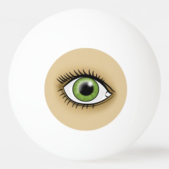 Pelota De Ping Pong Ojo verde solar (Reverso)