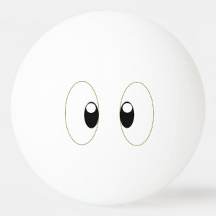 PELOTA DE PING PONG OJOS DE DIBUJOS ANIMADOS