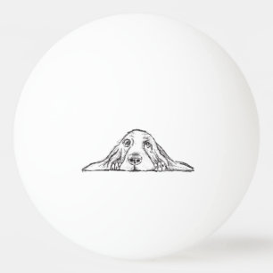 Pelota De Ping Pong ojos de perrito simple blanco negro