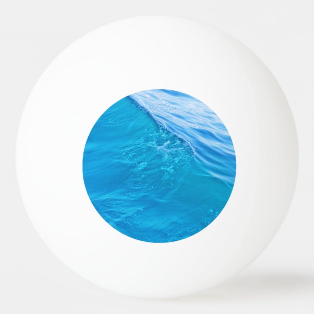 Pelota De Ping Pong Ola de agua azul (Anverso)