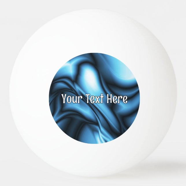 Pelota De Ping Pong Ola de seda azul (Anverso)