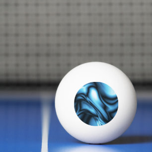 Pelota De Ping Pong Ola de seda azul