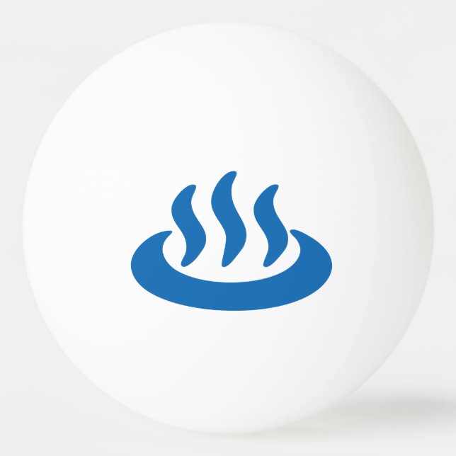 Pelota De Ping Pong Onsen ♨ Primavera Caliente 温 泉 Rótulo japonés (Anverso)