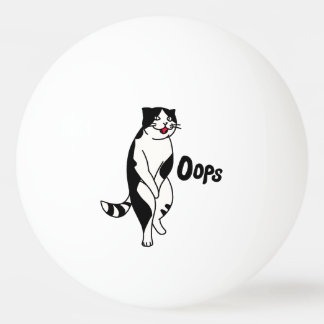 Pelota De Ping Pong Oops Cat