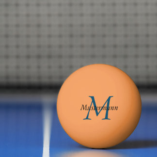 Pelota De Ping Pong Orange personalisiert mit Monogramm