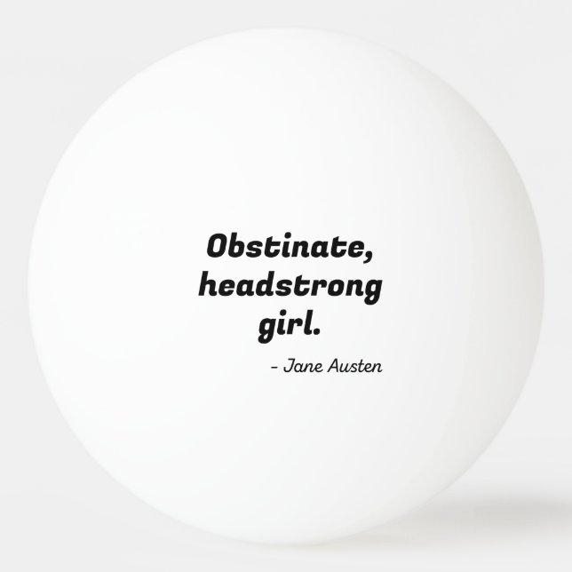 Pelota De Ping Pong Orgullo y prejuicio (Anverso)