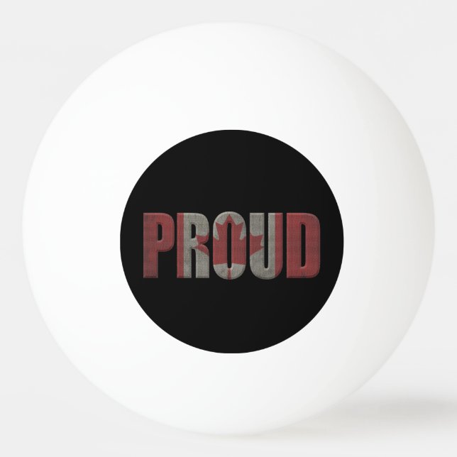 Pelota De Ping Pong Orgulloso canadiense (Anverso)