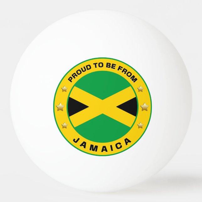 Pelota De Ping Pong Orgulloso De Ser De Jamaica (Anverso)