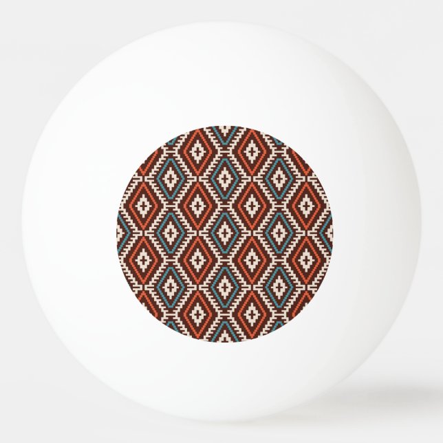 Pelota De Ping Pong Ornamento étnico bohemio inmaculado (Anverso)