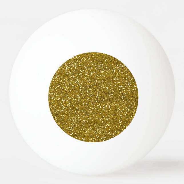 Pelota De Ping Pong Oro elegante del purpurina (Anverso)