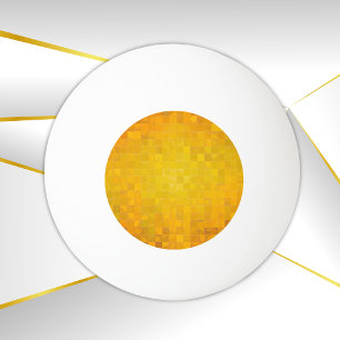 Pelota De Ping Pong Oro Pixel Art   Tres estrellas