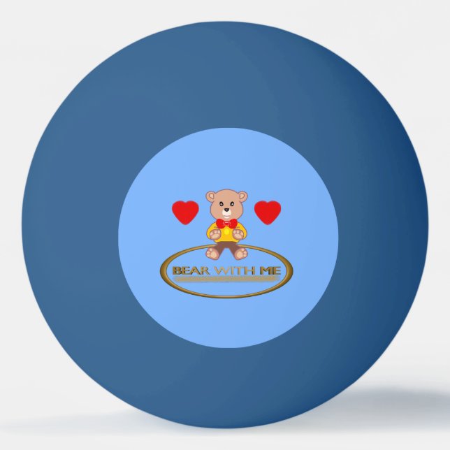 Pelota De Ping Pong Oso de peluche  (Anverso)