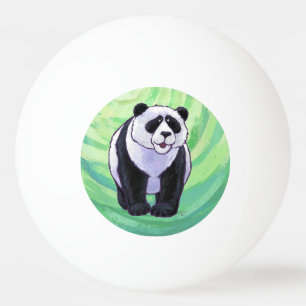 Pelota De Ping Pong Oso lindo de panda en verde
