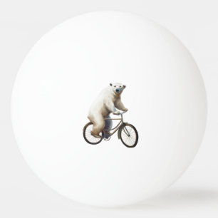 Pelota De Ping Pong Oso Polar En Bicicleta