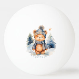 Pelota De Ping Pong Ours en peluche dans la forêt, personnalisé