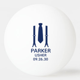 Pelota De Ping Pong Padrino Corbata Azul