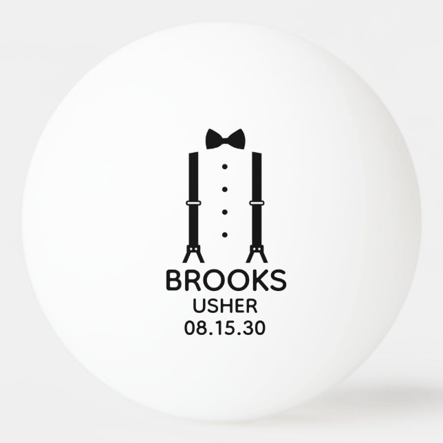 Pelota De Ping Pong Pajarita Negra de Portero (Anverso)