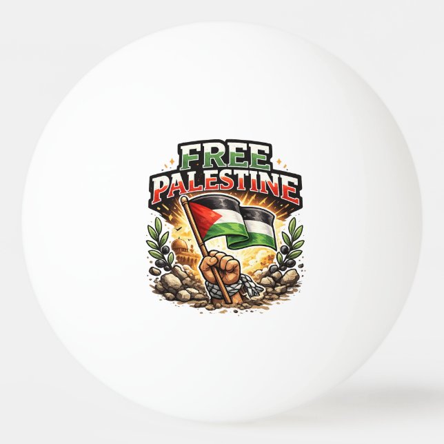 Pelota De Ping Pong Palestina Libre (Anverso)