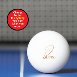 Pelota De Ping Pong Paleta de Ping Pong Monogramada Naranja Óxido